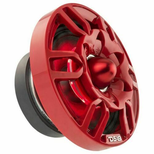 1x 8" Red Speaker Grill Cover / Built In Bullet Tweeter RGB LED Pro Audio