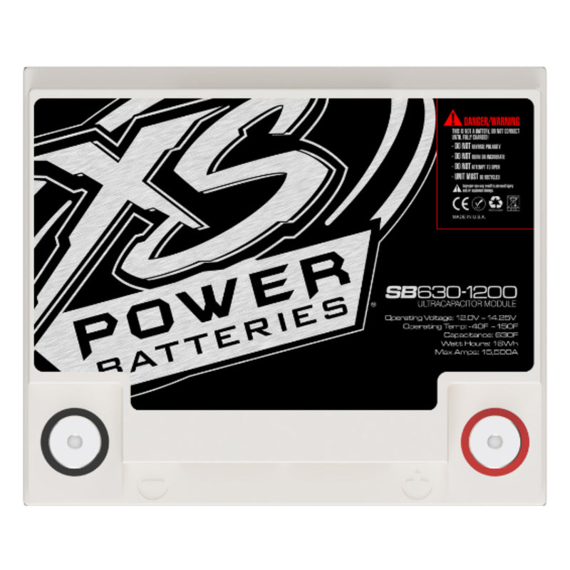 XS Power 12V Super Capacitor Bank 4000W 630 Farad 16Wh 15500 Amps SB630-1200