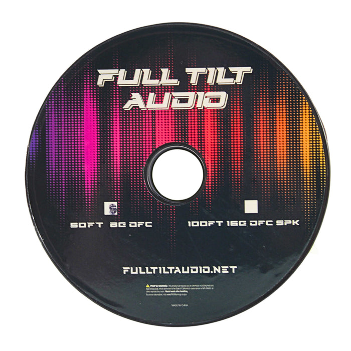 Full Tilt Audio 8 Gauge Tinned OFC Power/Ground Wire Lime Green Lot