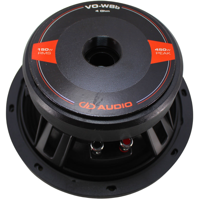 DD Audio VO-W Series 8" 150W RMS 4-Ohm SVC Voice Optimized Midwoofer / VO-W8B-S4