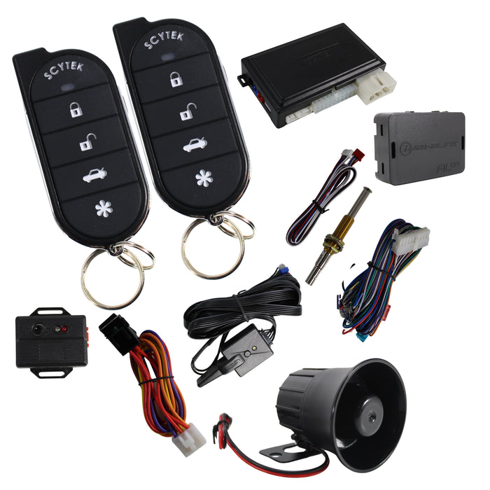 A4 5 Button Remote Engine Start, Keyless Entry, Security System w/ 2 Remotes