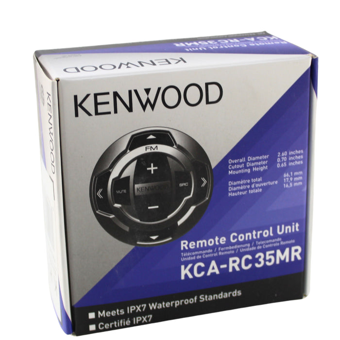 Kenwood  2.625" Marine Wired Remote Control With Waterproof IPX7 Design