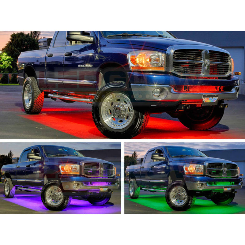 LEDGlow 6pc Million Color Wireless LED Truck Underbody Lighting Kit 3528 LEDs