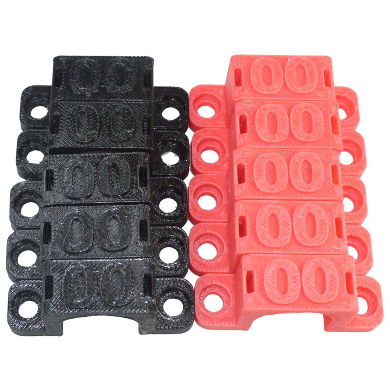 00 Gauge Cable Management Wire Comb Single Slot Can Use w/ Cable Tie Red/Black