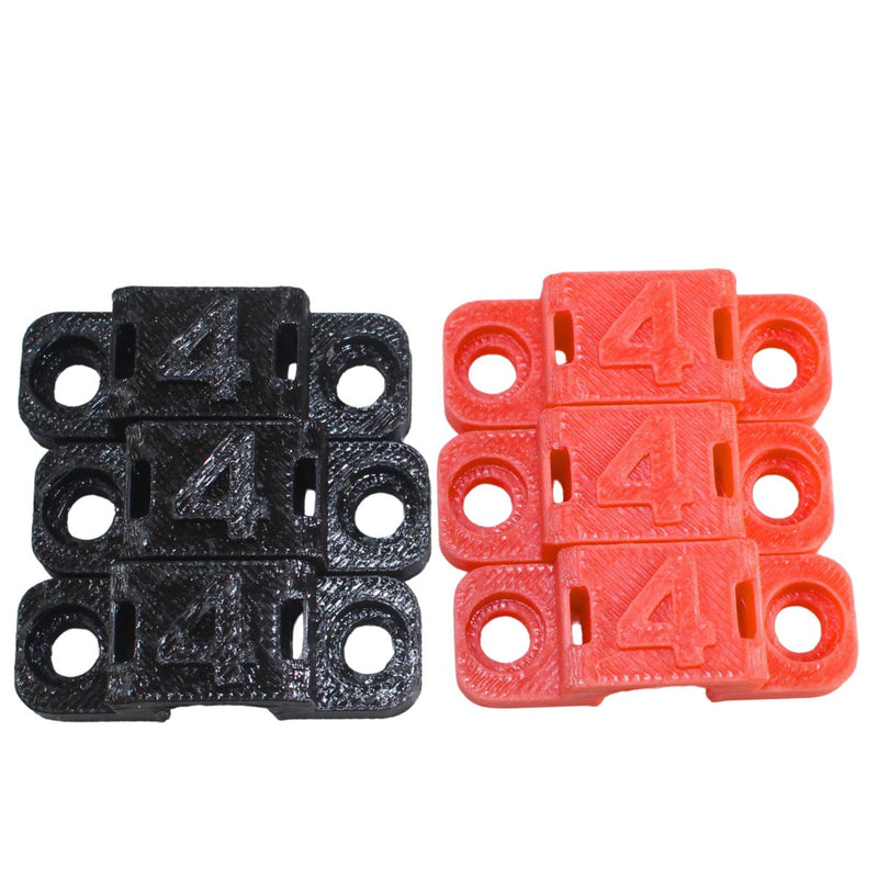 4 Gauge Cable Management Wire Comb Single Slot Can Use w/ Cable Tie Red/Black