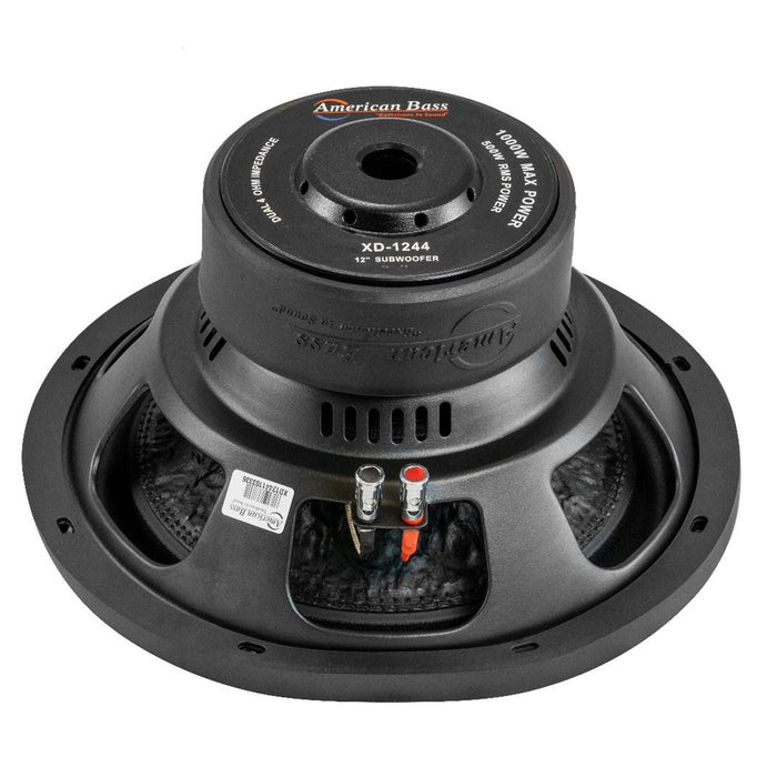 American Bass 12" 1000W Black Subwoofer Dual 4 Ohm Voice Coil XD Series XD-12-D4