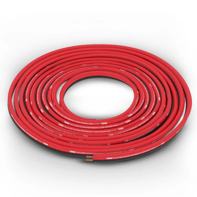 DS18 SW-12GA-100RB 12-GA CCA Ultra Flex Speaker Wire 100 Ft Red/Black Roll