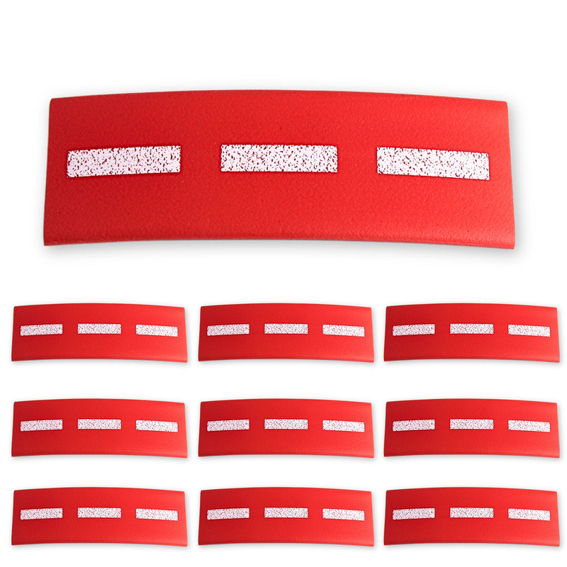 4 Gauge 3:1 Heat Shrink with Negative/Minus Logo 10 Pack Red