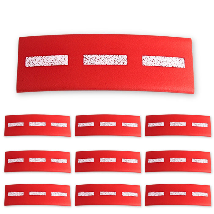 4 Gauge 3:1 Heat Shrink with Negative/Minus Logo 10 Pack Red