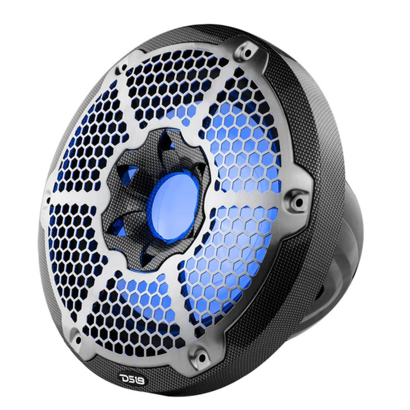 DS18 10" Marine Single Voice coil 4 Ohm 300W Subwoofer W/ LED RGB Lights CF10SUB