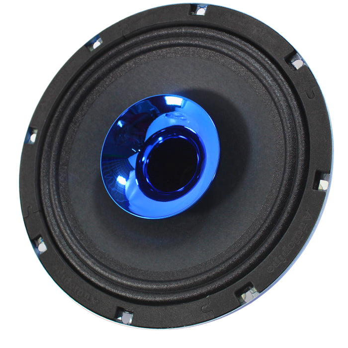 Audiopipe 8" 200W RMS 4 Ohm Blue Eye Candy Compression Horn Midrange Coaxspeaker