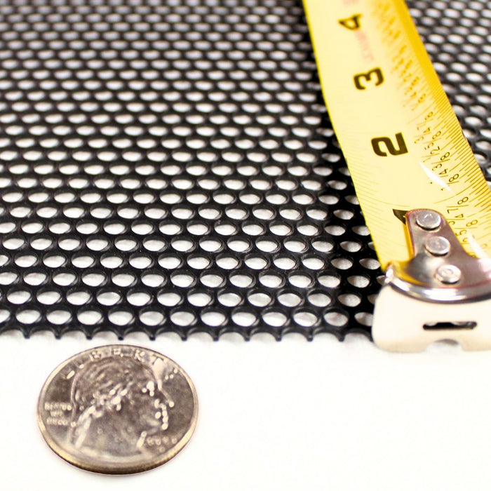Audiopipe 3x5' Black Metal Finish Mesh Grill Sheet Staggered Row 5/32" Holes