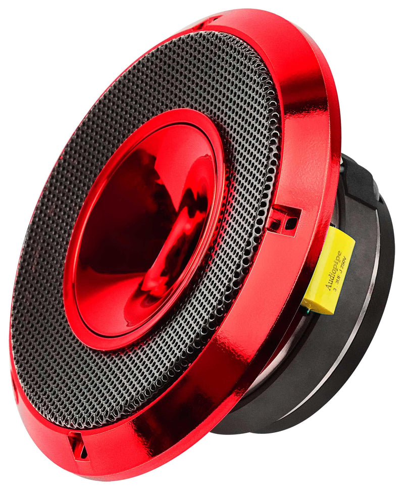 Audiopipe 6.5" 150W RMS 4 Ohm Red Eye Candy Compression Horn Midrange Coax Speaker