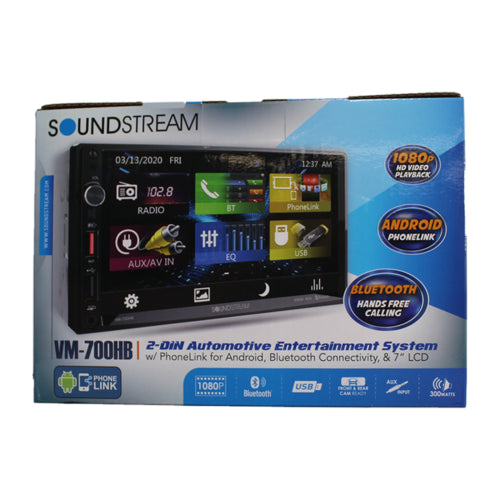 SoundStream 2-DIN HD 7" 800 x 480 LCD Bluetooth, Aux & USB Head unit VM-700HB