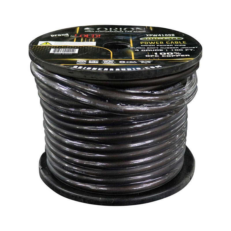 4 AWG Black Soft Rubber Jacketed 100% OFC Orion Power Wire Lot Cut By The Foot