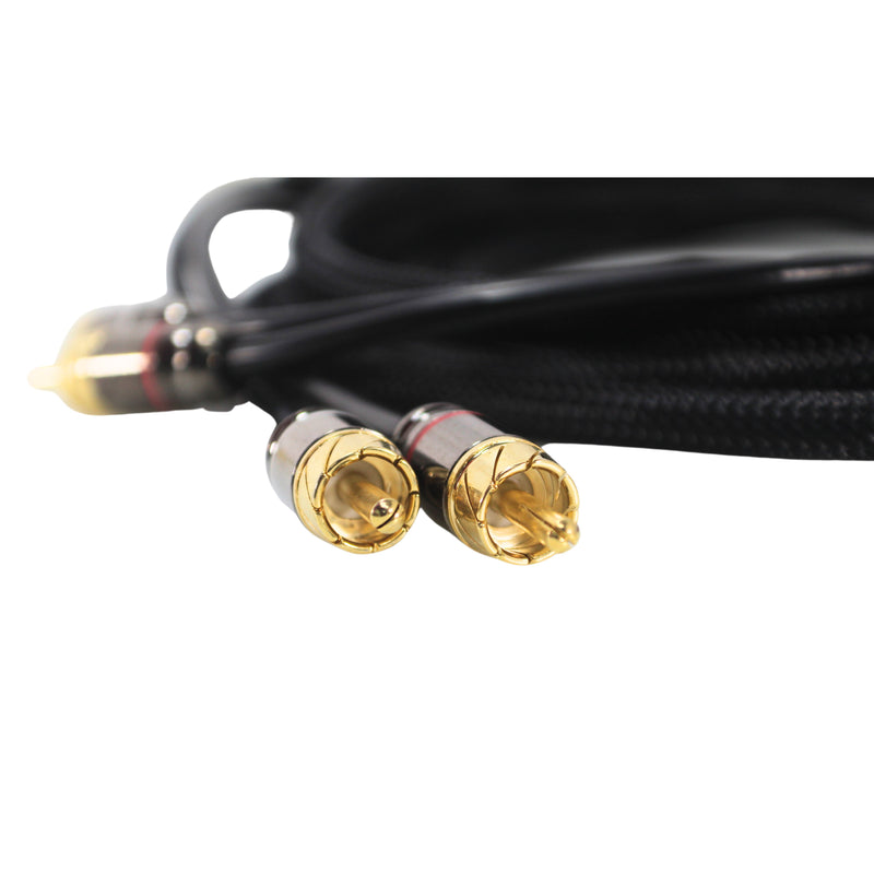 Full Tilt Audio HQ Series 12FT RCA Gold Plated Tip 2 channel Cable FT-RCA12.0-HQ