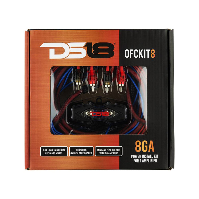 DS18 OFC 100% Copper Advance 8-GA Installation Kit OFCKIT8