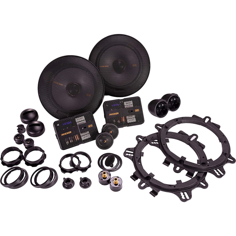 Kicker KS-Series 5.25" Component Speakers with 1 Inch Tweeters 200W Peak