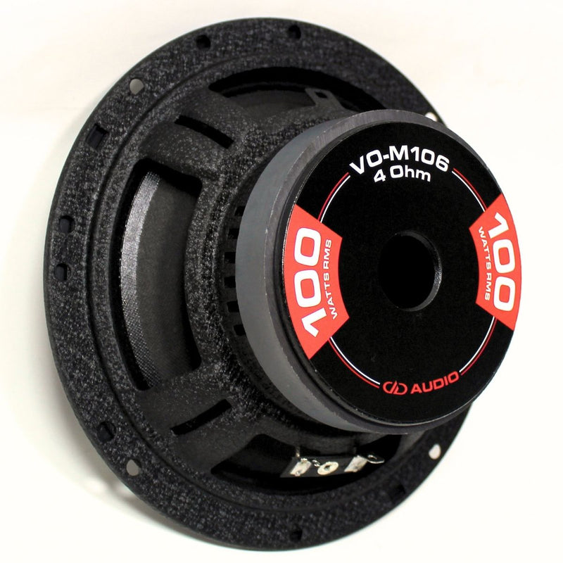 6.5" 100 Watt RMS 4 Ohm Voice Optimized Midrange Speaker Pair DD Audio VO-M106