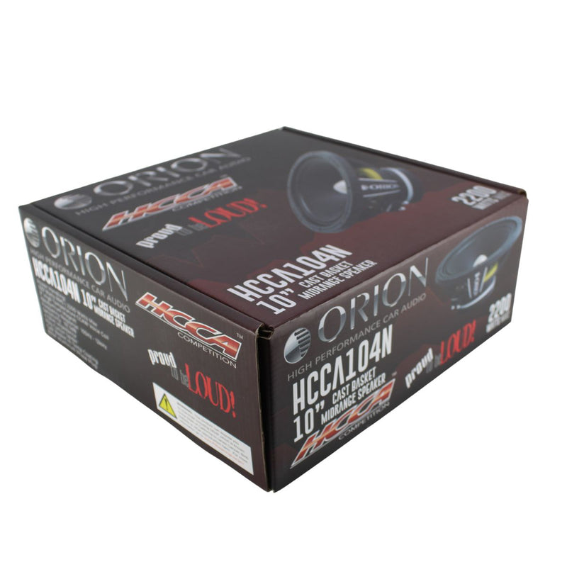 10" Neo 4-Ohm 550 Watt RMS Bullet Midrange Car Audio Loudspeaker Orion HCCA104N
