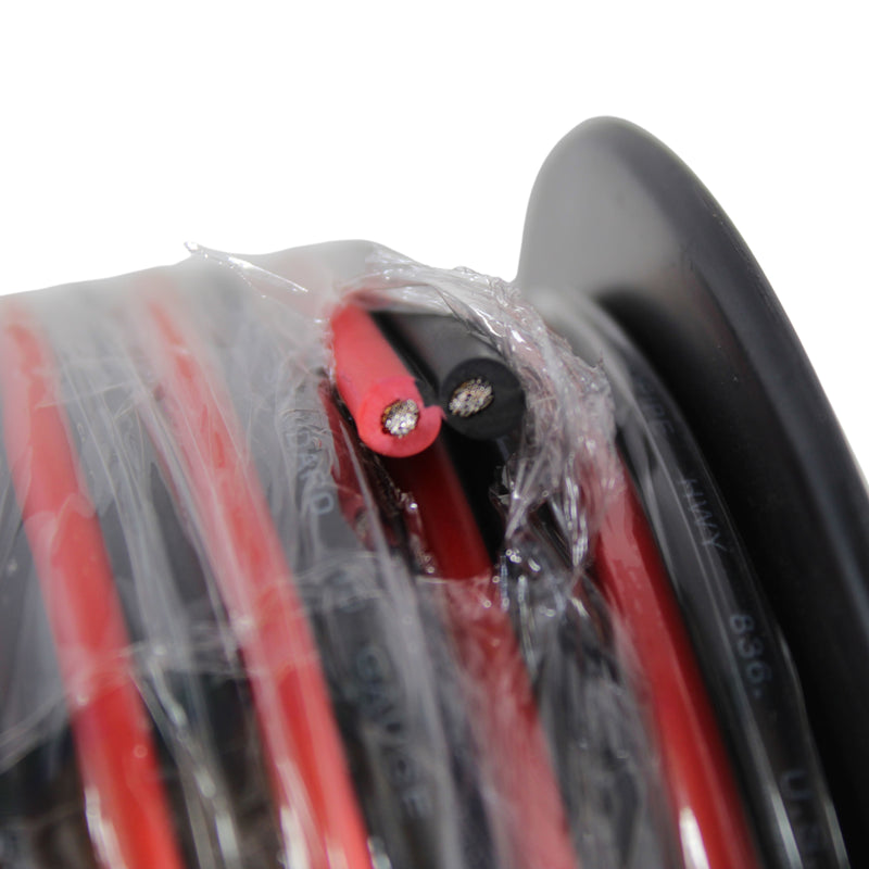 10 GA AWG Black/Red PVC Jacketed CCA Audiopipe Speaker Wire Lot Cut By The Foot