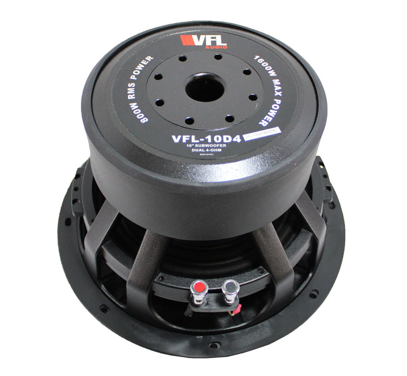 VFL Audio 10" 800 Watt RMS 4 Ohm Dual Voice Coil High Power Subwoofer VFL-10D4