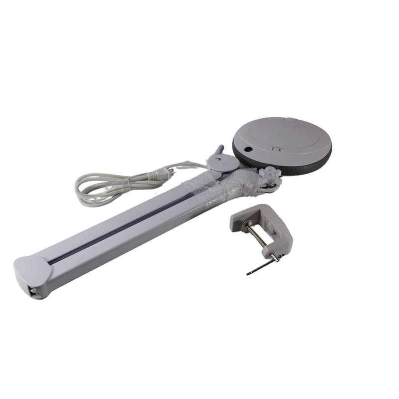 5" Adjustable Arm Magnifier Table Lamp – 760 Lumens, 110-120V