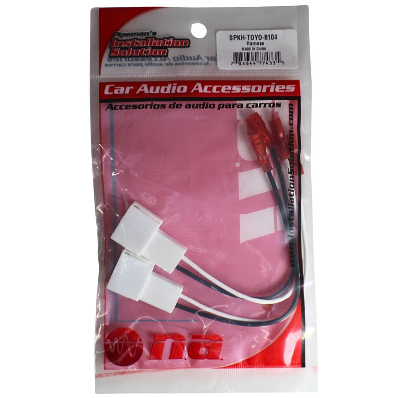 Pipeman SPKH-TOYO-8104 Speaker Harness Adapter Plug & Play Pair For Toyota