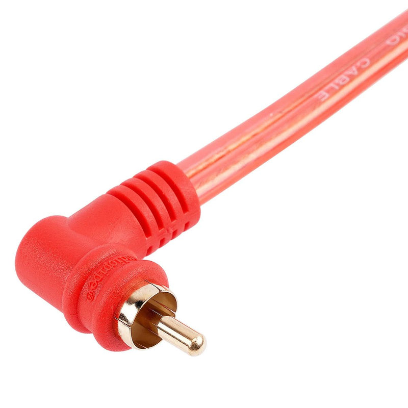 Audiopipe BMV-GRA-M-2F RCA Y Splitter 1 Male to 2 Female 6" Cable Gold Plated