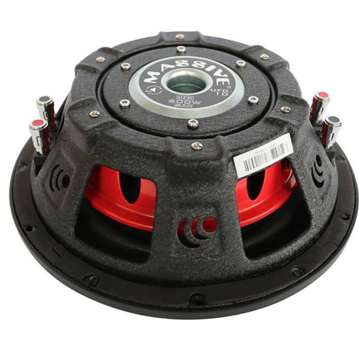 Massive Audio 10" Dual 4-Ohm 300 Watts RMS Slim Subwoofer - UFO10V2