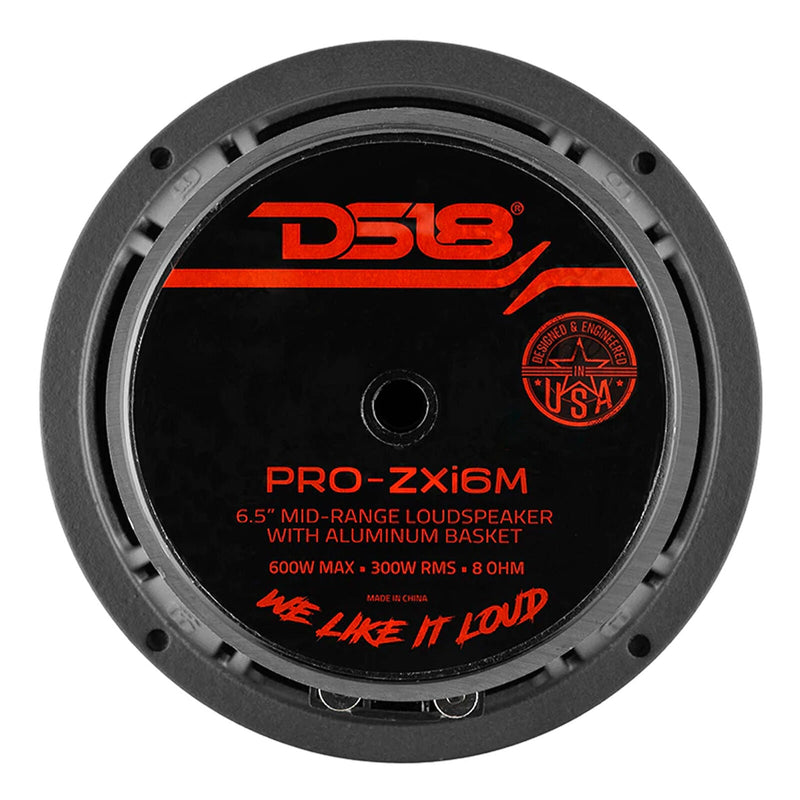DS18 Pro Car Audio 6.5" Midrange 300 Watts RMS 8-Ohm Loudspeaker PRO-ZXI6M