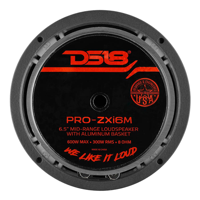 DS18 6.5" Motorcycle Midrange 300 Watts RMS 8-Ohm Loudspeaker PRO-ZXI6M