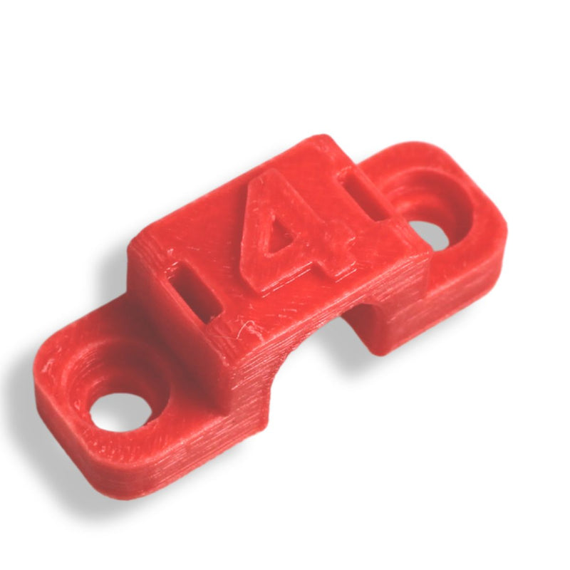 4 Gauge Cable Management Wire Comb Single Slot Can Use w/ Cable Tie Red/Black
