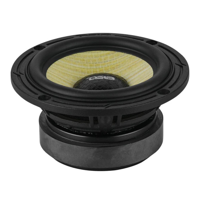 DS18 3.5 60W RMS 4-Ohm Midrange Speaker Pair w/Woven Yellow Cone DXQ3.5