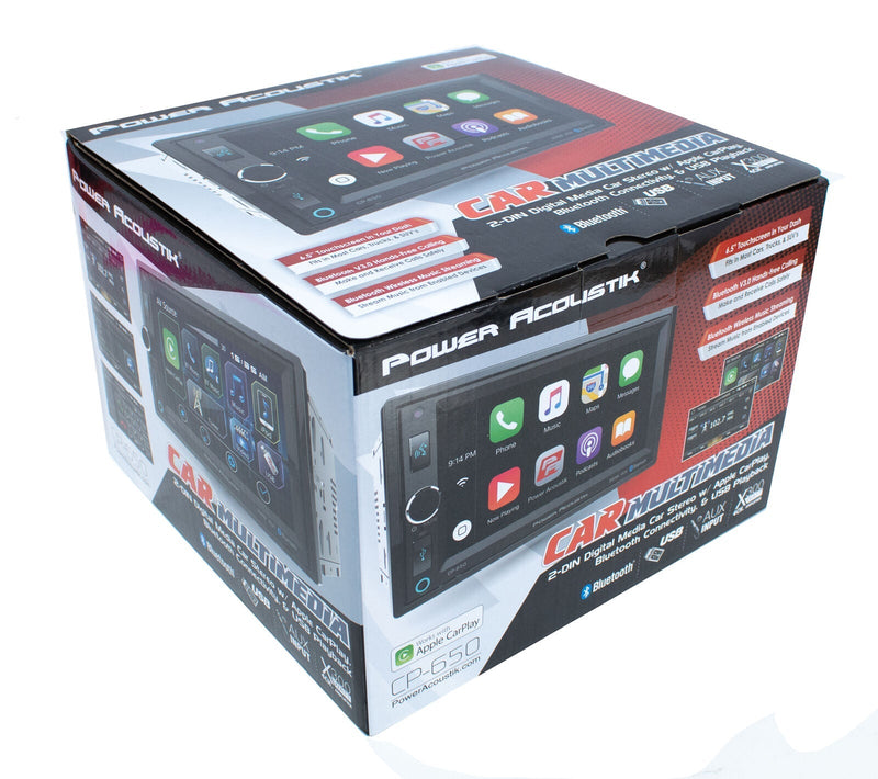 6.5" Bluetooth Radio AM/FM MP3 USB Apple Car Play Double Din LCD Touch Screen