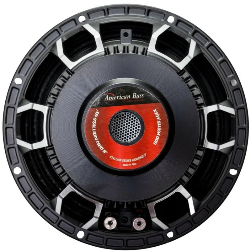American Bass 8" 400W RMS 4-Ohm Neodymium Midrange Car Speaker STALLION-8-MR