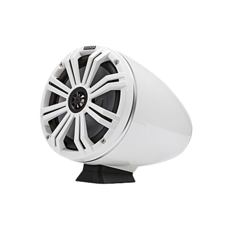 Kicker Pair of White 8" Flat-Surface-Mount Marine Wake Tower Speakers 46KMFC8W