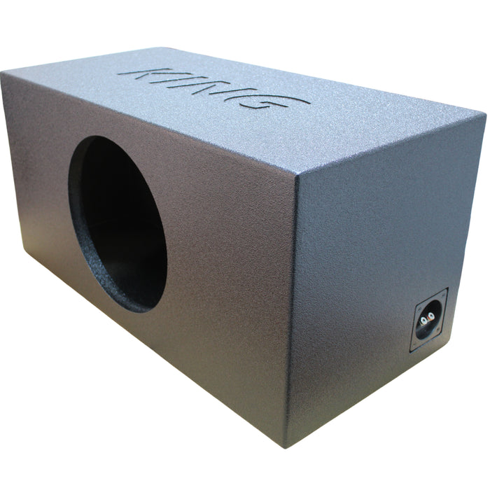 King Boxes 12" Single SPL Vented Sprayed Universal Subwoofer Box AK-12VLS