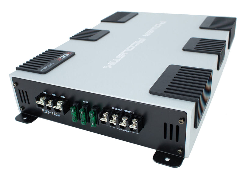 Power Acoustik 2 Ch Amplifier 1400W Class AB Full Range Bridgeable EG2-1400