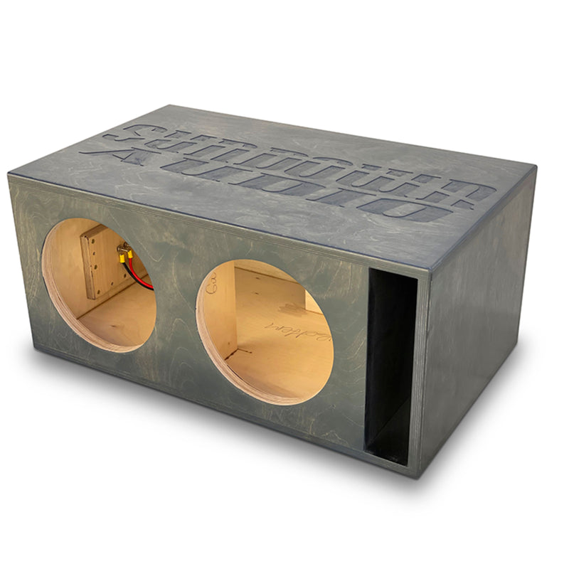 3000W RMS Dual 1 or 2-Ohm 10" X Series V4 Subwoofer w/Dual 10" Birch Ported Box