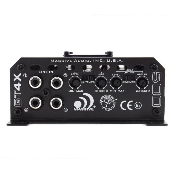 120 Watts RMS 4 Channel  2 Ohm Stable Class D Car Audio Amplifier Massive Audio