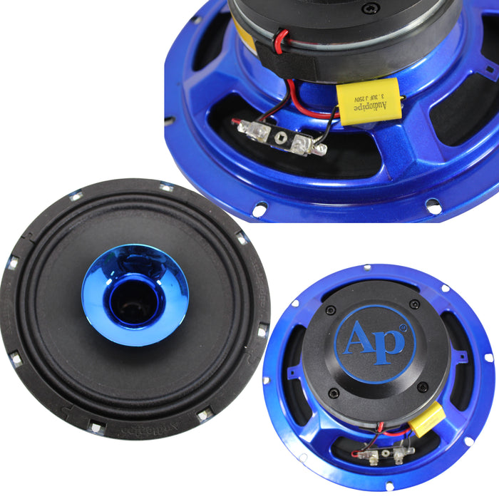 8" 200W RMS 4 Ohm Blue Eye Candy Compression Horn Midrange Coaxspeaker -OPEN BOX