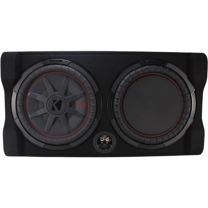 Kicker CompRT 12" 500W RMS 2-Ohm Subwoofer in Down Firing Enclosure / 48TRTP122