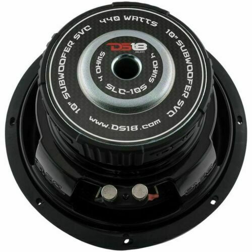 DS18 10" Subwoofer 440W 4 Ohm Single Voice Coil Bass Pro Car Audio SLC-10S