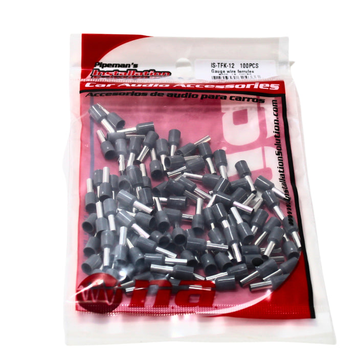 Installation Solution 7" Red Ferrule Crimper with 100pk Grey/12 GA Ferrules