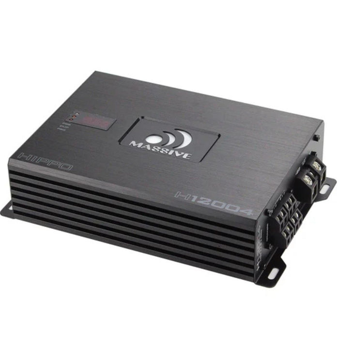 Massive Audio 200 Watts RMS 4-Ohm 4 Channel Full Range Class D Amplifier H12004