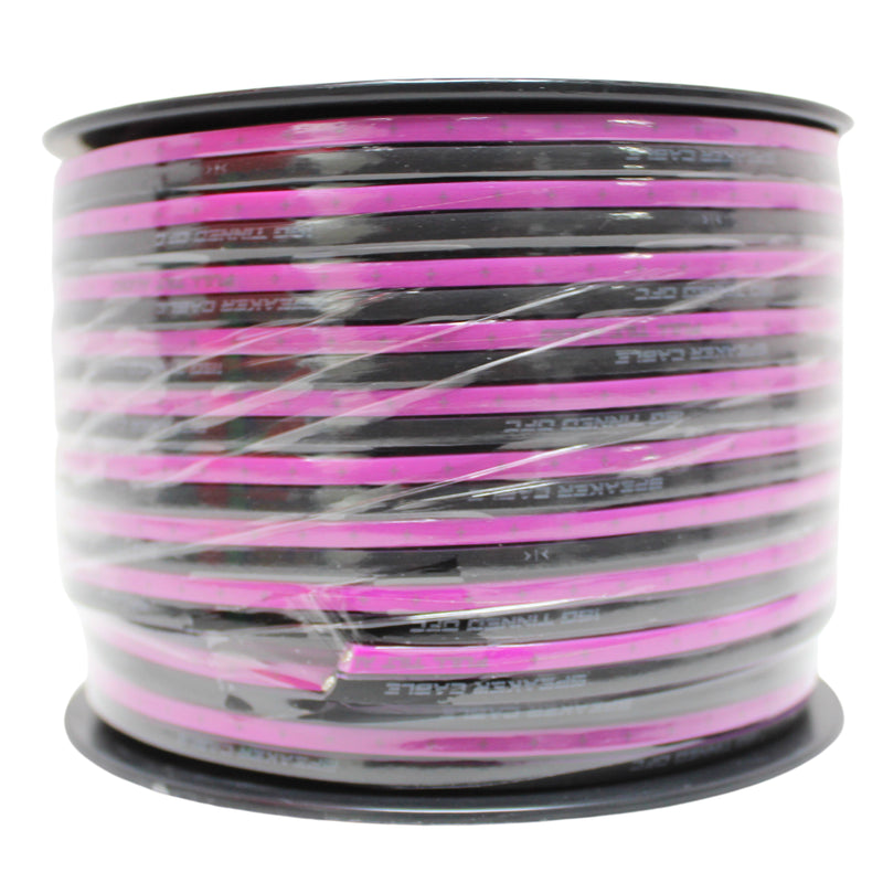 Full Tilt Audio 16 GA Tinned OFC Speaker Wire Pink/Black Lot Cut By The Foot