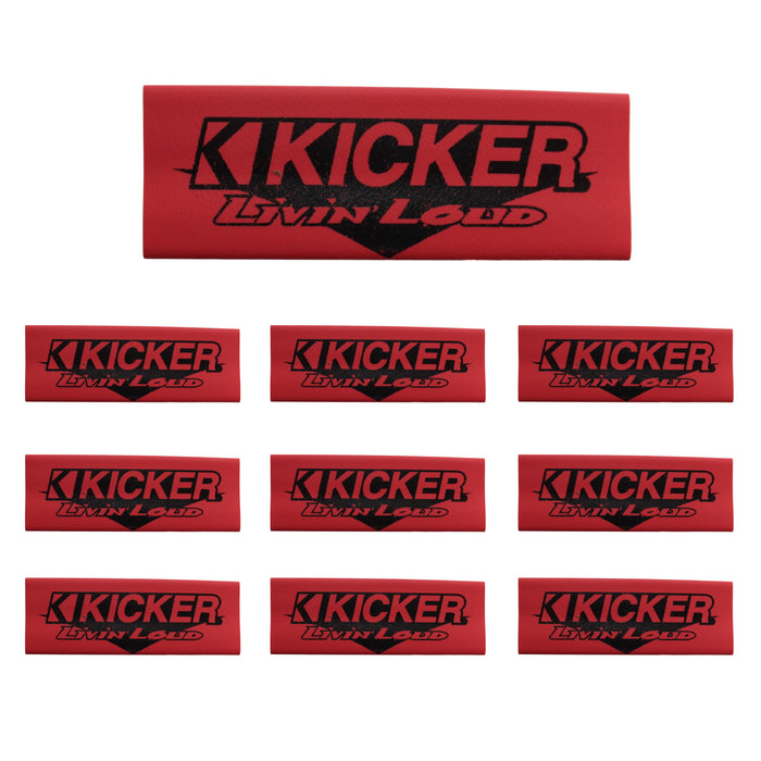 4 Gauge 3:1 Heat Shrink with Kicker Livin' Loud Logo 10 Pack Red