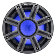 Kicker MWF104 10" Freeair Marine Subwoofer delivers 400W RMS power, waterproof design, and LED lighting with no enclosure needed. Front Facing Subwoofer