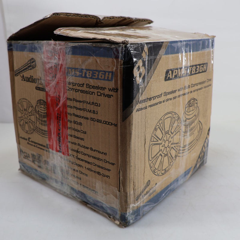 Audiopipe Marine 8" 125W RMS 4 Ohm Compression Drive Speaker APMS-T836H OPEN BOX
